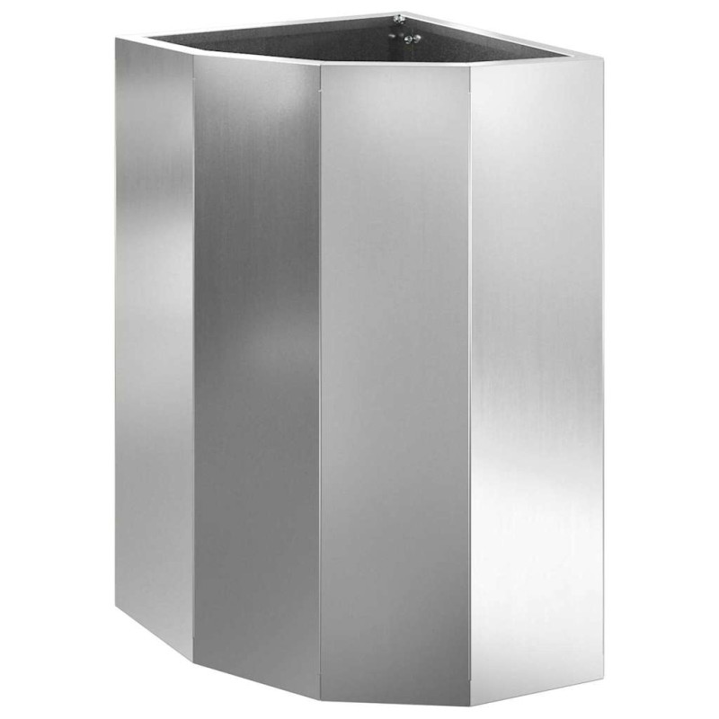 vidaXL Γωνιακό Ροδόδεντρο Ασημί 30 x 30 x 50 cm Γαλβανισμένος χάλυβας