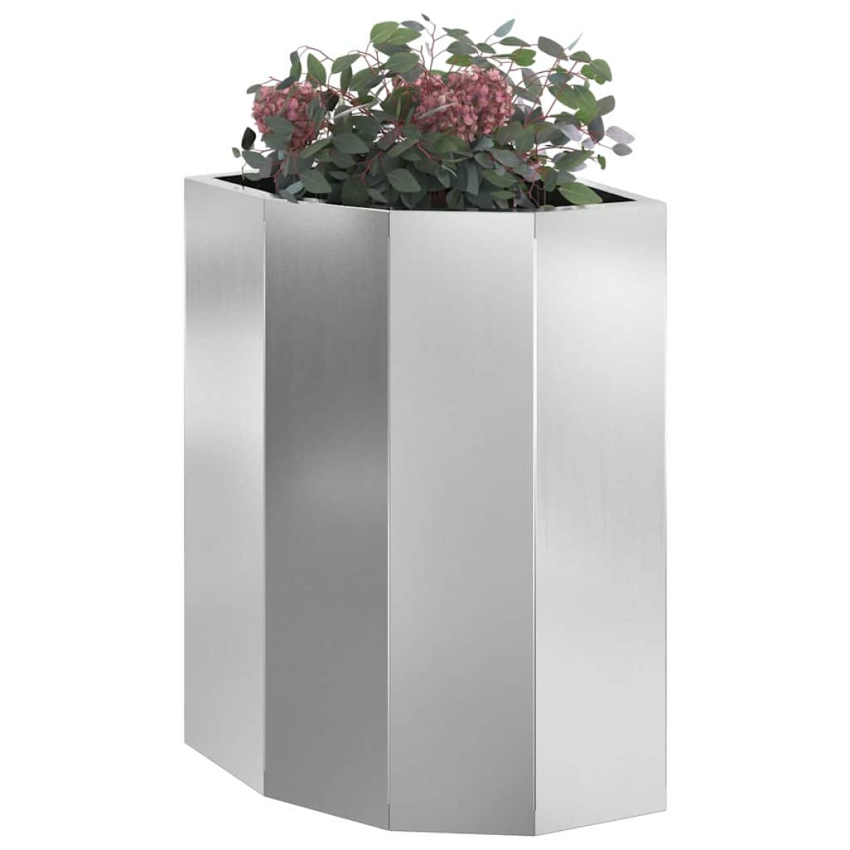 vidaXL Γωνιακό Ροδόδεντρο Ασημί 30 x 30 x 50 cm Γαλβανισμένος χάλυβας