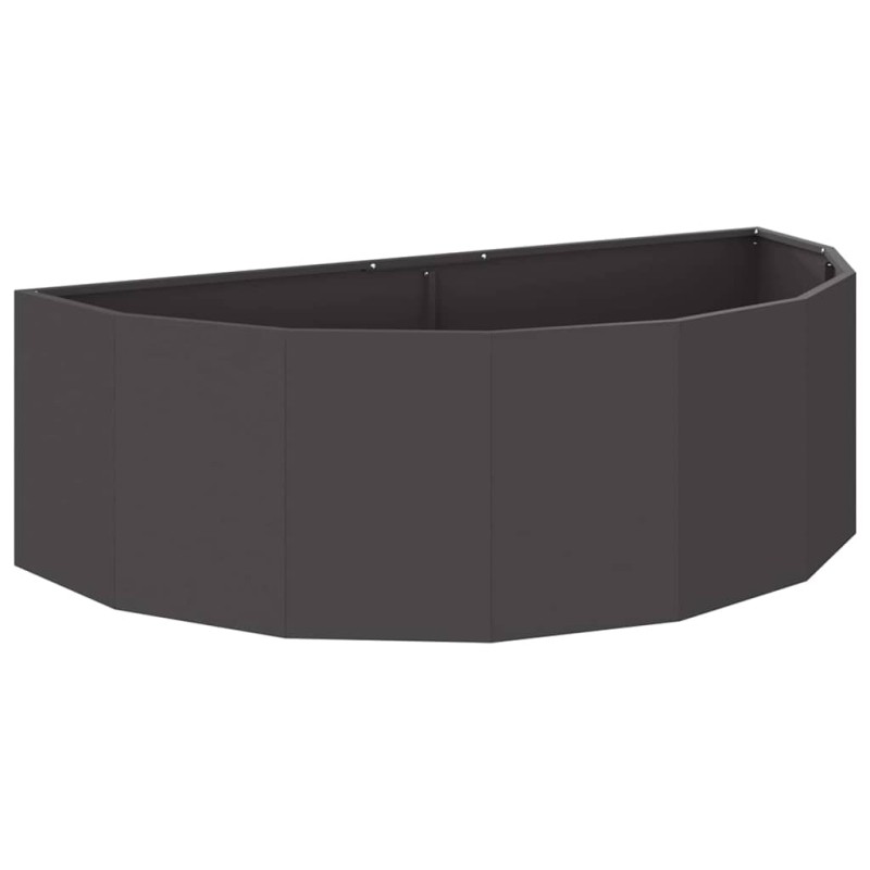 vidaXL Γλάστρα Μαύρο 120 x 60 x 35 cm Ατσάλι