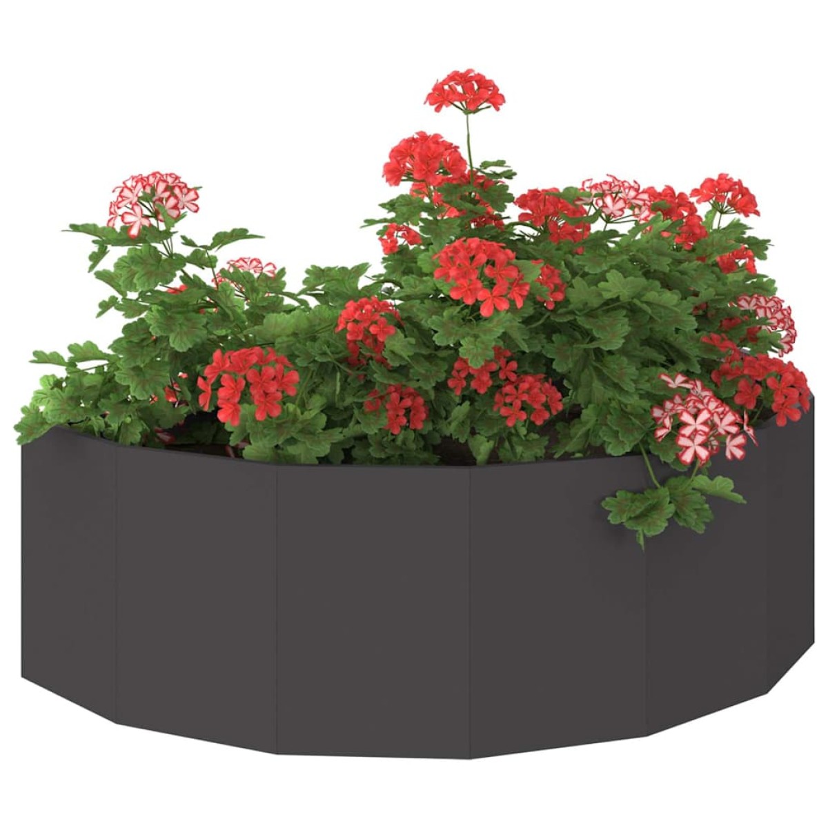 vidaXL Γλάστρα Μαύρο 120 x 60 x 35 cm Ατσάλι