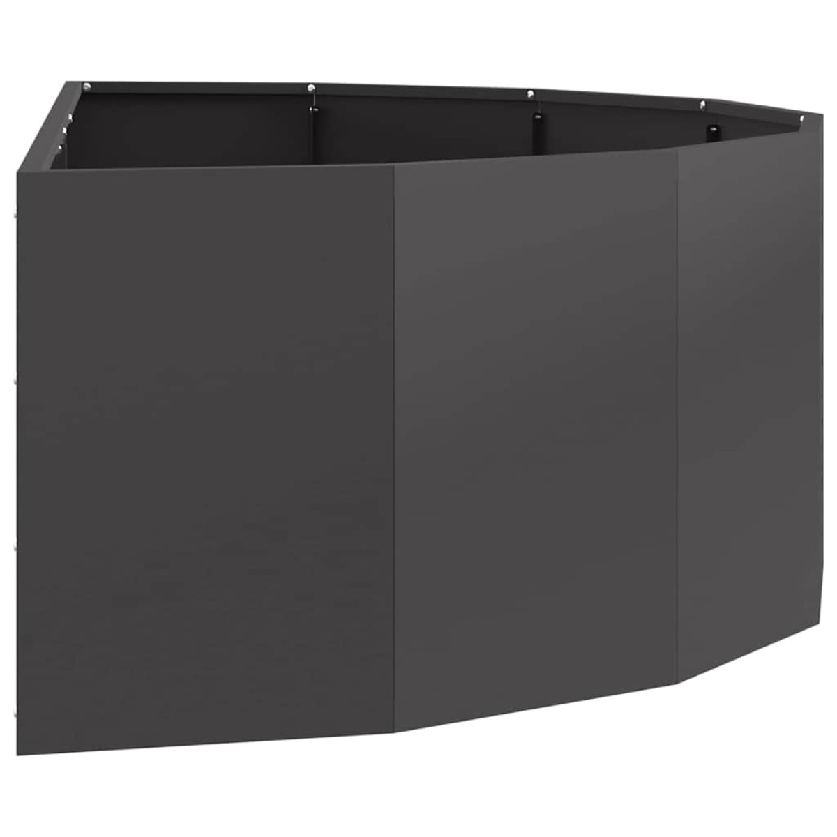 vidaXL Γλάστρα Μαύρο 120 x 60 x 35 cm Ατσάλι