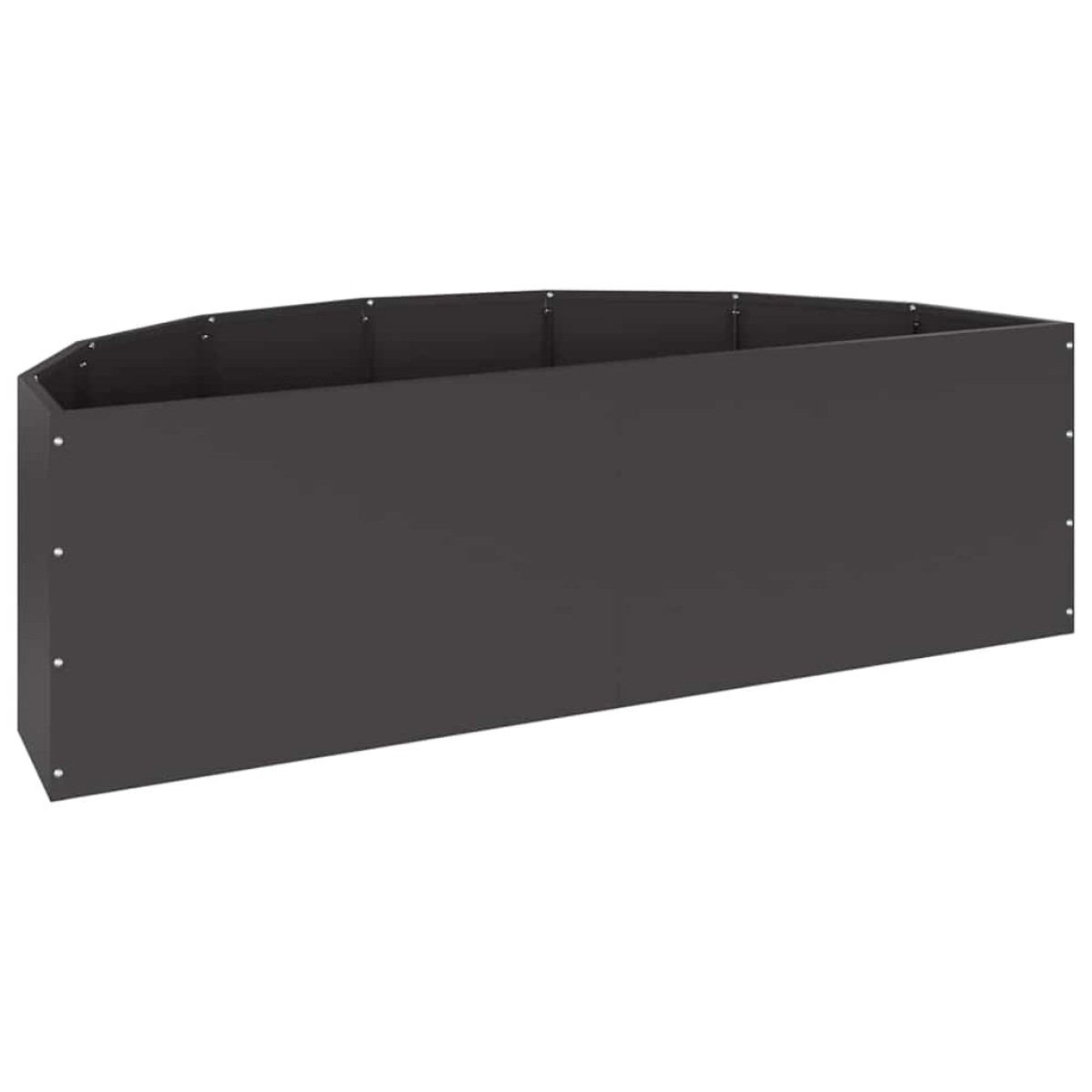vidaXL Γλάστρα Μαύρο 120 x 60 x 35 cm Ατσάλι