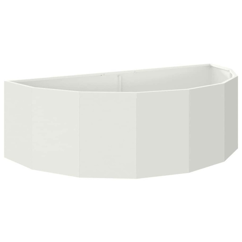 vidaXL Γλάστρα Λευκό 120 x 60 x 35 cm Ατσάλι