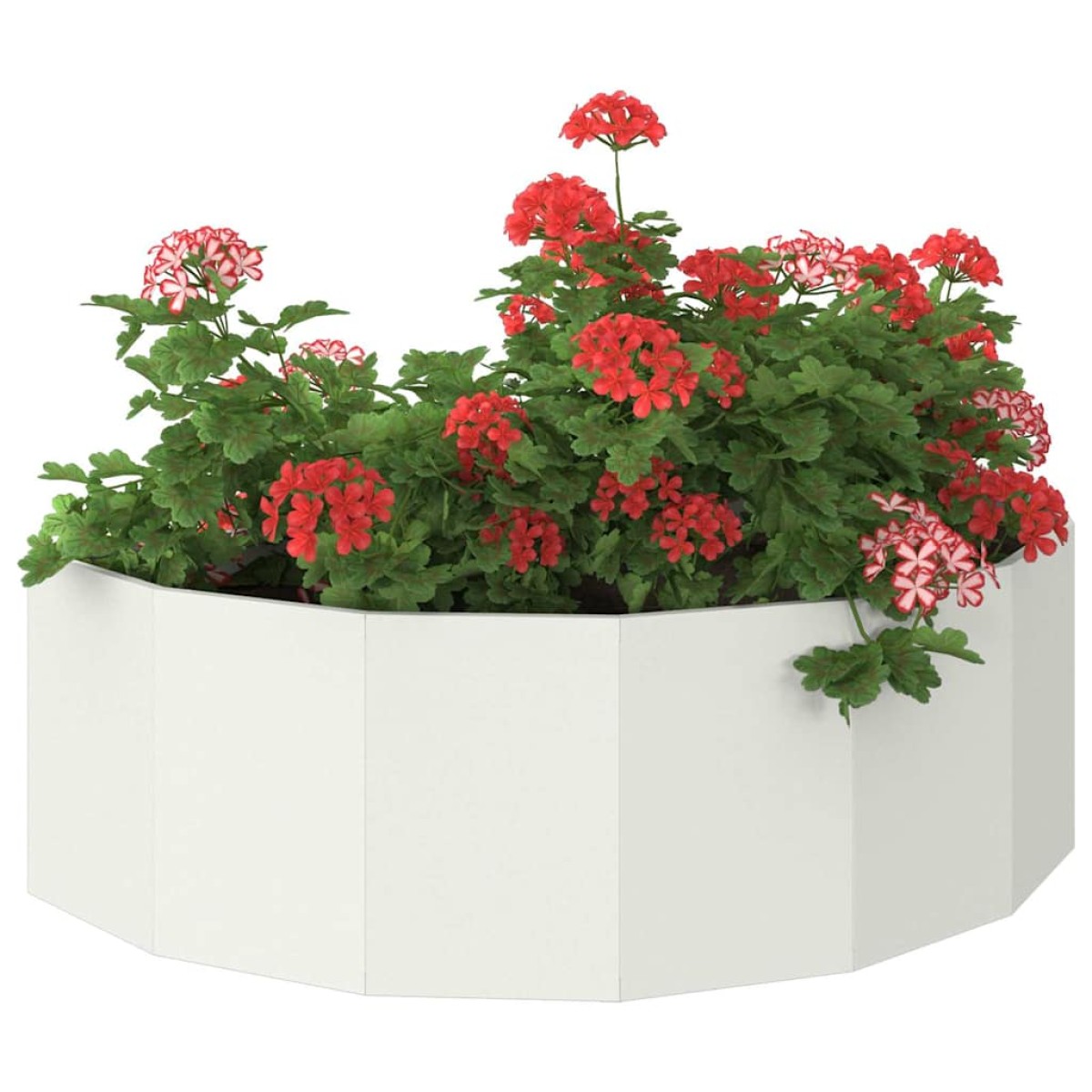 vidaXL Γλάστρα Λευκό 120 x 60 x 35 cm Ατσάλι
