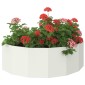 vidaXL Γλάστρα Λευκό 120 x 60 x 35 cm Ατσάλι