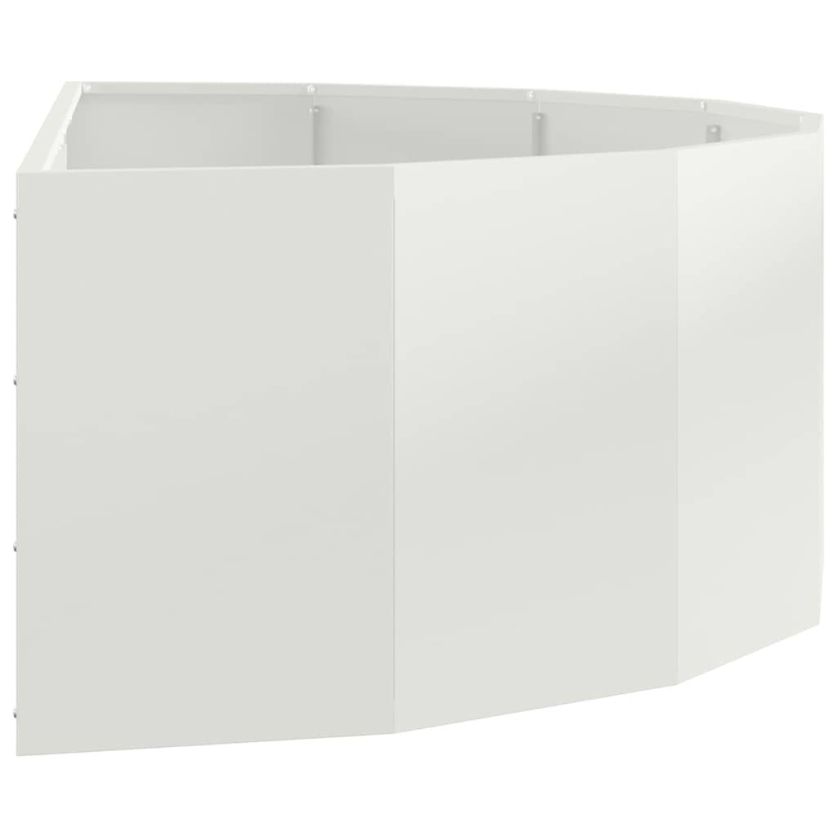 vidaXL Γλάστρα Λευκό 120 x 60 x 35 cm Ατσάλι