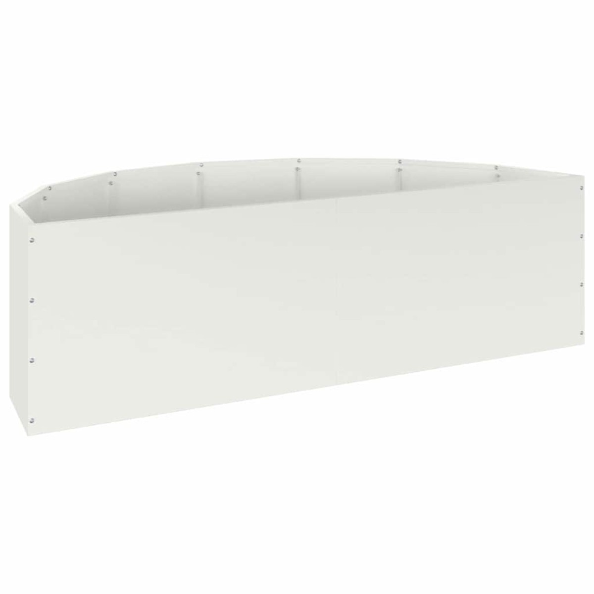 vidaXL Γλάστρα Λευκό 120 x 60 x 35 cm Ατσάλι