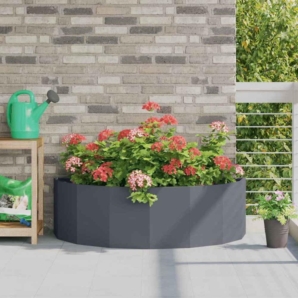 vidaXL Γλάστρα Ανθρακί 120 x 60 x 35 cm Ατσάλι