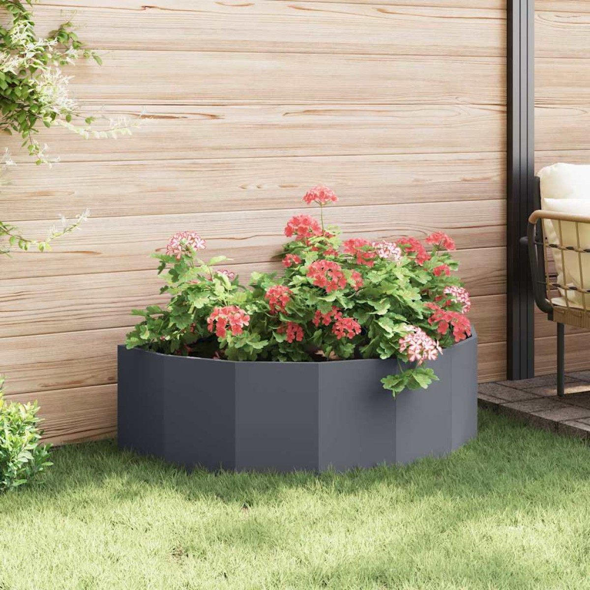vidaXL Γλάστρα Ανθρακί 120 x 60 x 35 cm Ατσάλι