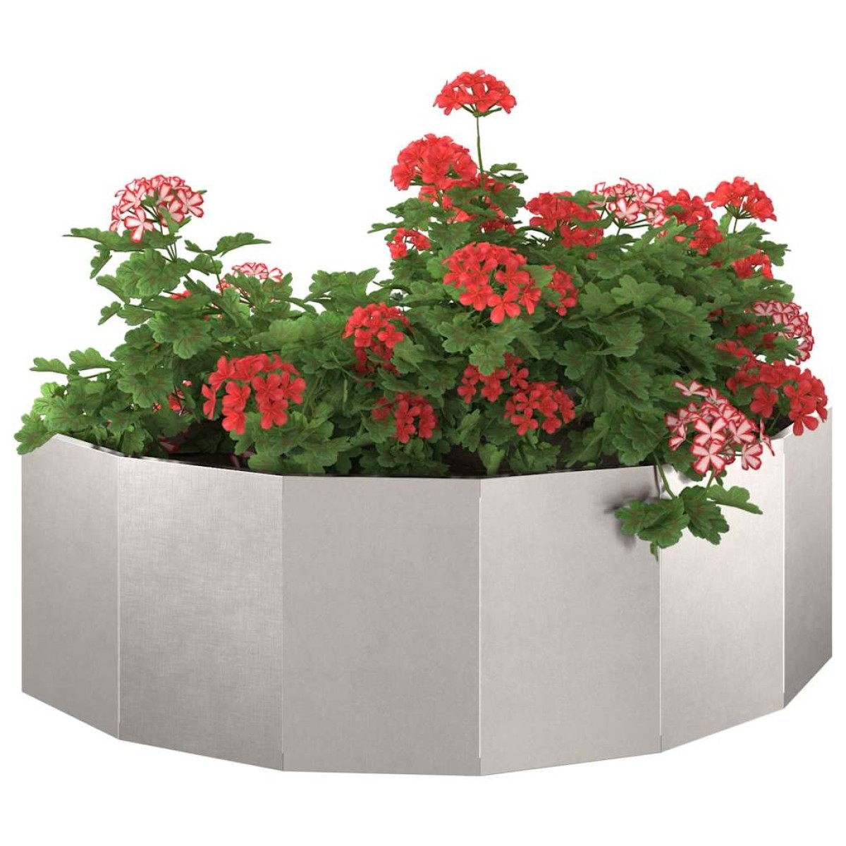 vidaXL Γλάστρα Ασημί 120 x 60 x 35 cm Ανοξείδωτο ατσάλι