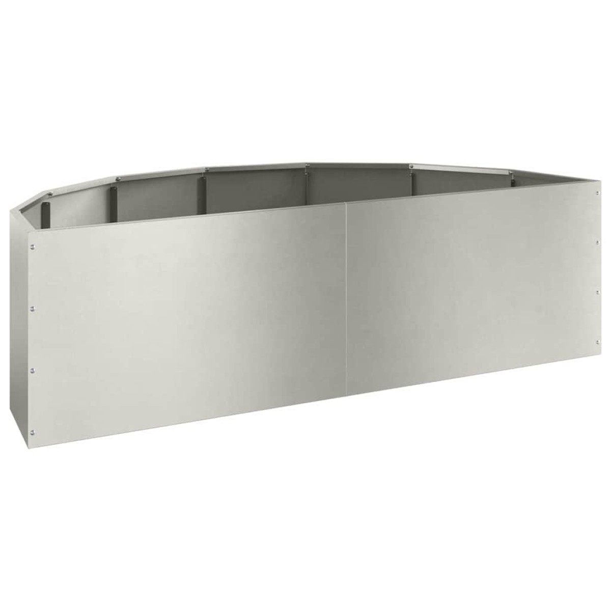 vidaXL Γλάστρα Ασημί 120 x 60 x 35 cm Ανοξείδωτο ατσάλι