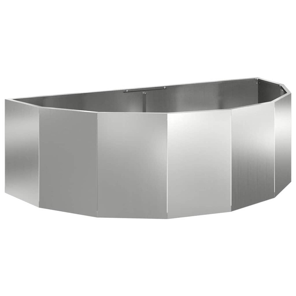 vidaXL Γλάστρα Ασημί 120 x 60 x 35 cm Επικαλυμμένος Χάλυβας