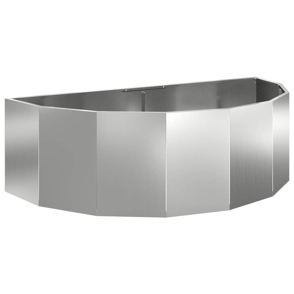 vidaXL Γλάστρα Ασημί 120 x 60 x 35 cm Επικαλυμμένος Χάλυβας