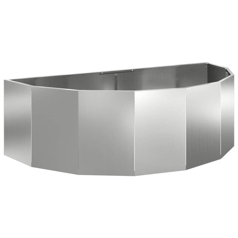 vidaXL Γλάστρα Ασημί 120 x 60 x 35 cm Επικαλυμμένος Χάλυβας