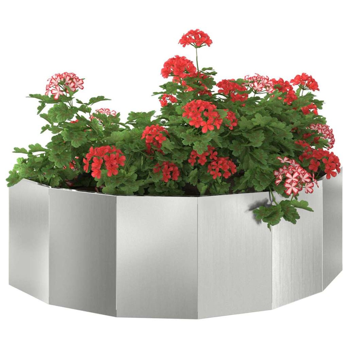 vidaXL Γλάστρα Ασημί 120 x 60 x 35 cm Επικαλυμμένος Χάλυβας