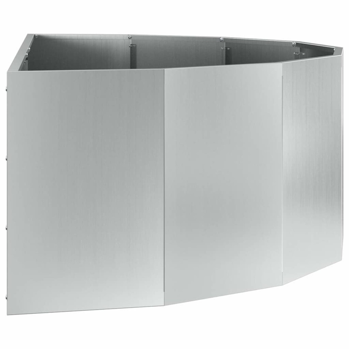 vidaXL Γλάστρα Ασημί 120 x 60 x 35 cm Επικαλυμμένος Χάλυβας