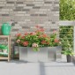 vidaXL Γλάστρα Ασημί 120 x 60 x 35 cm Επικαλυμμένος Χάλυβας