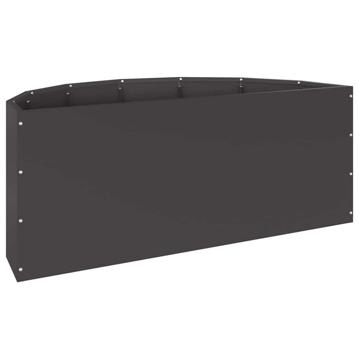 vidaXL Γλάστρα Μαύρο 90 x 45 x 35 cm Ατσάλι
