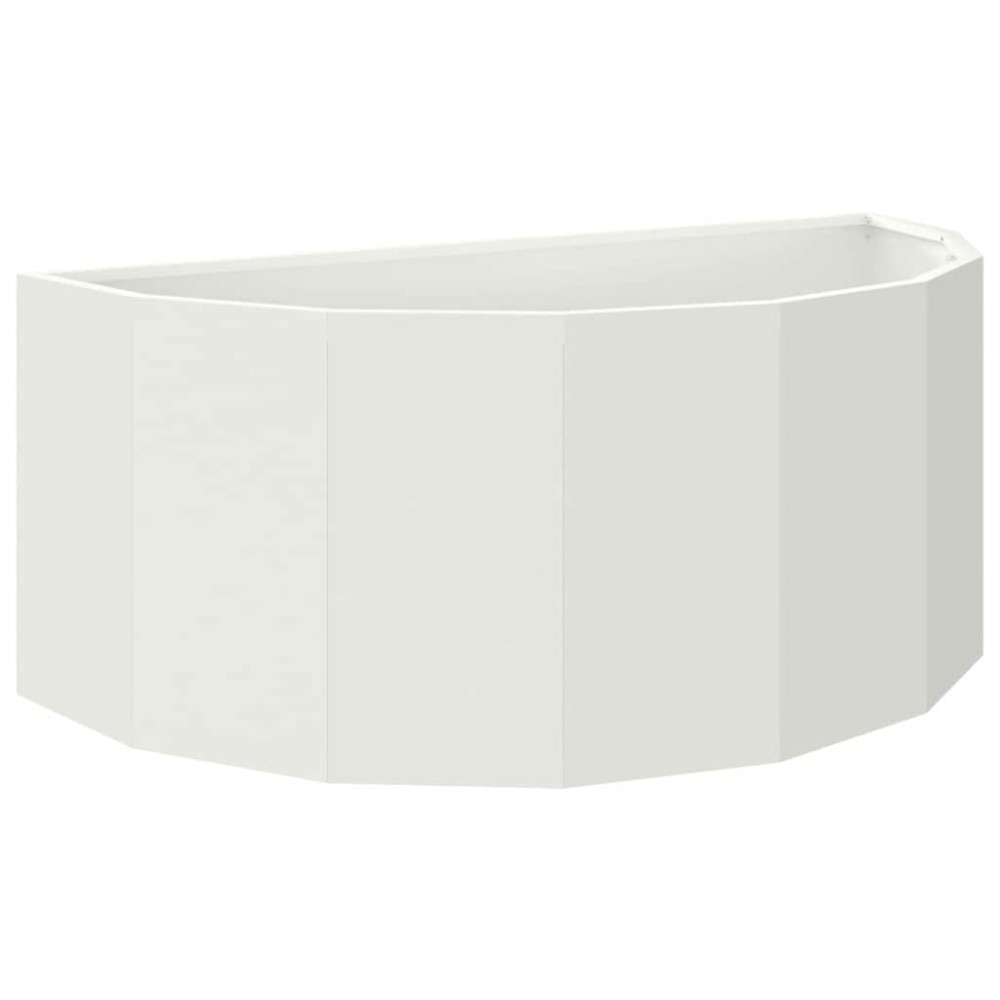 vidaXL Γλάστρα Λευκό 90 x 45 x 35 cm Ατσάλι