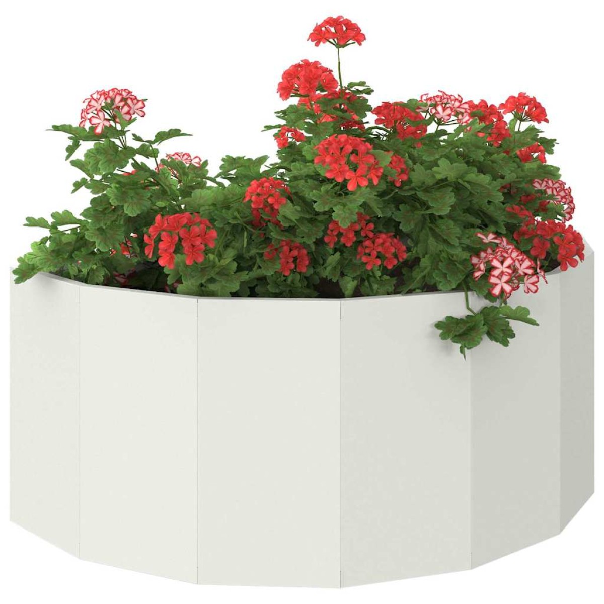 vidaXL Γλάστρα Λευκό 90 x 45 x 35 cm Ατσάλι