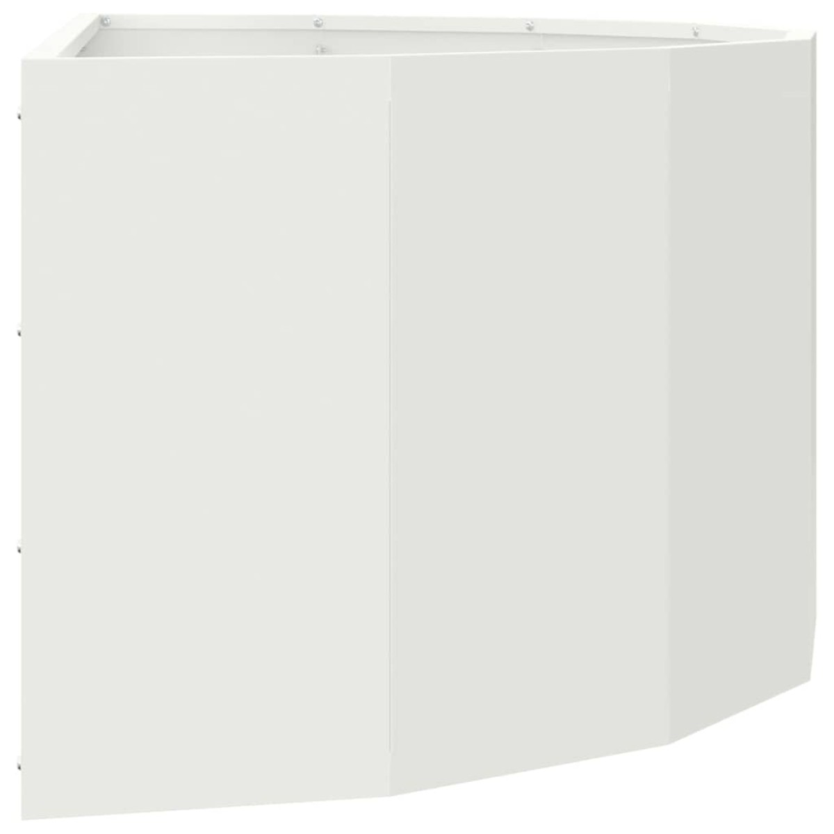 vidaXL Γλάστρα Λευκό 90 x 45 x 35 cm Ατσάλι