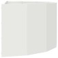 vidaXL Γλάστρα Λευκό 90 x 45 x 35 cm Ατσάλι