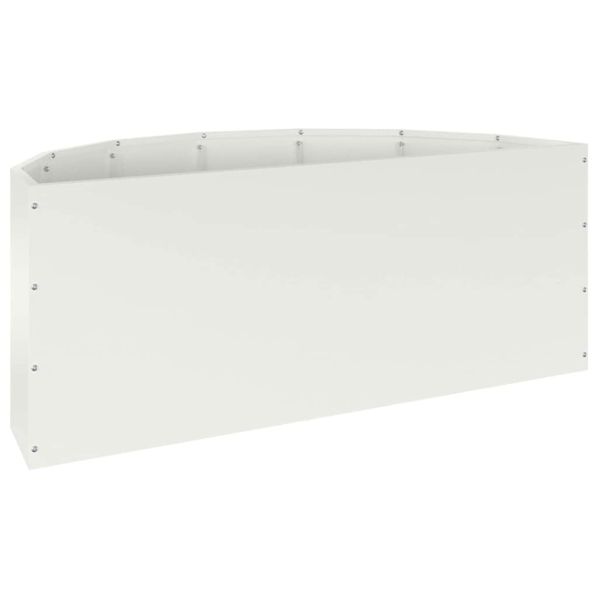 vidaXL Γλάστρα Λευκό 90 x 45 x 35 cm Ατσάλι
