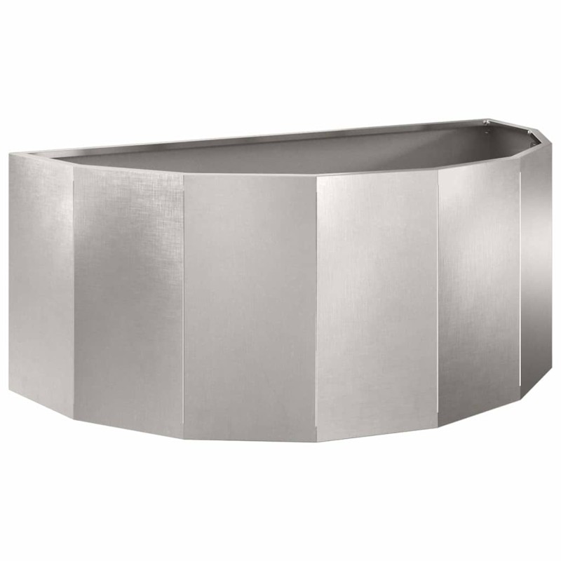 vidaXL Γλάστρα Ασημί 90 x 45 x 35 cm Ανοξείδωτο ατσάλι