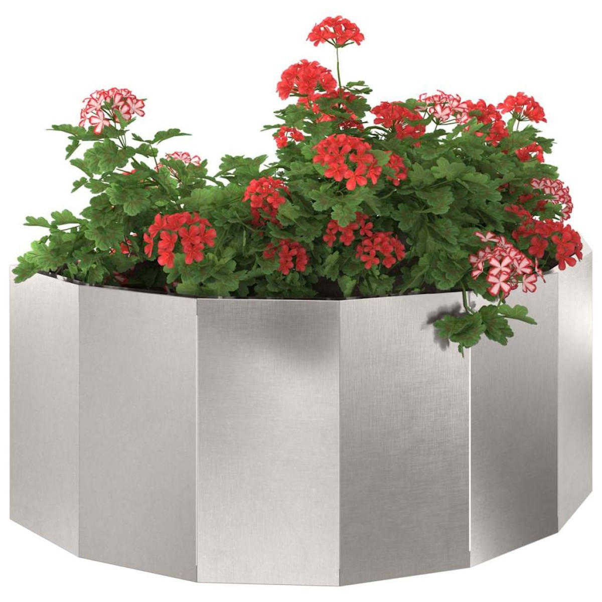 vidaXL Γλάστρα Ασημί 90 x 45 x 35 cm Ανοξείδωτο ατσάλι