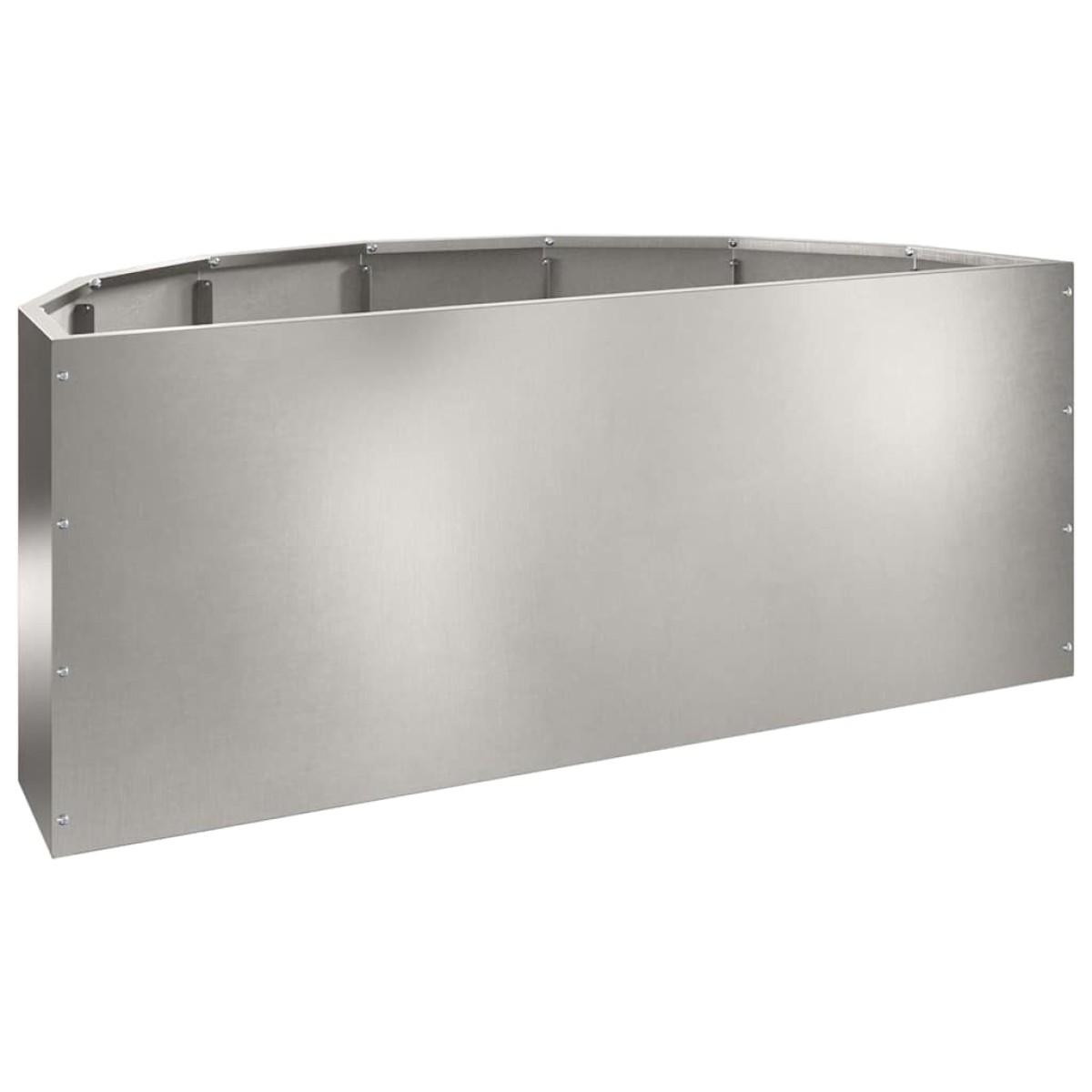 vidaXL Γλάστρα Ασημί 90 x 45 x 35 cm Ανοξείδωτο ατσάλι