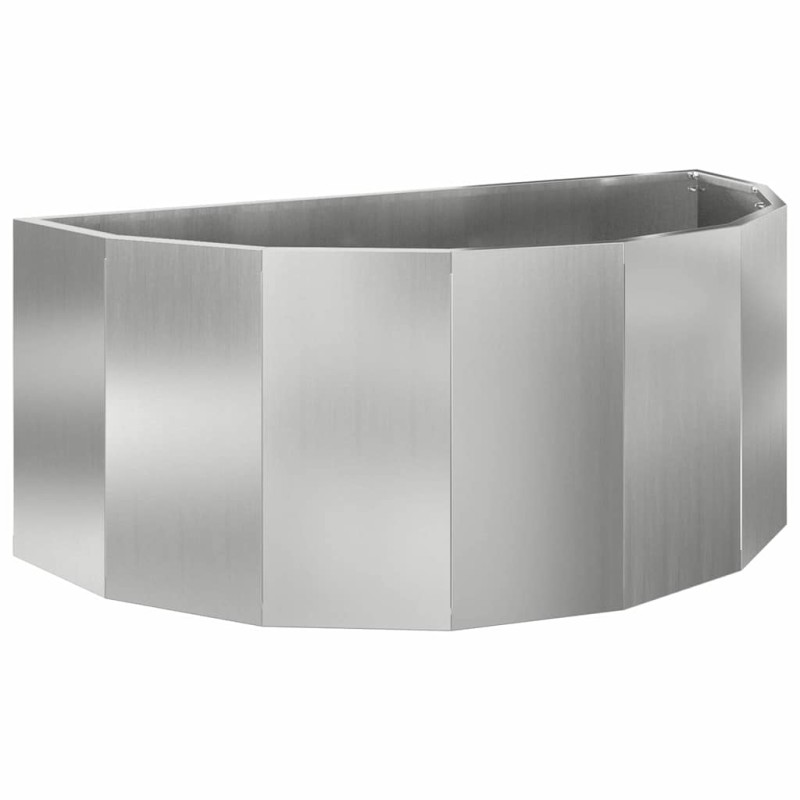 vidaXL Γλάστρα Ασημί 90 x 45 x 35 cm Επικαλυμμένος Χάλυβας