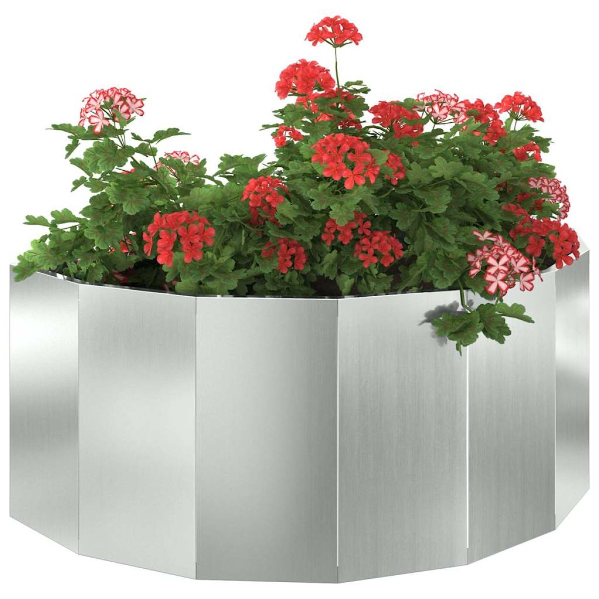 vidaXL Γλάστρα Ασημί 90 x 45 x 35 cm Επικαλυμμένος Χάλυβας