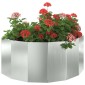 vidaXL Γλάστρα Ασημί 90 x 45 x 35 cm Επικαλυμμένος Χάλυβας
