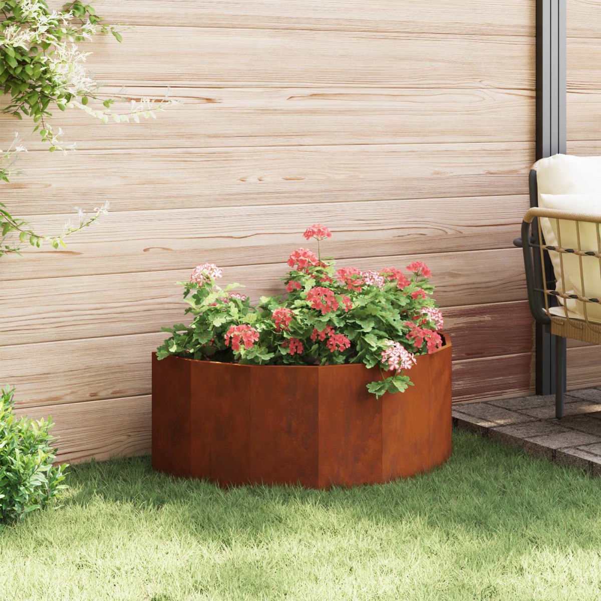vidaXL Γλάστρα Σκ rusty 90 x 45 x 35 cm Ατσάλι Σκληρυθέν στον Αέρα