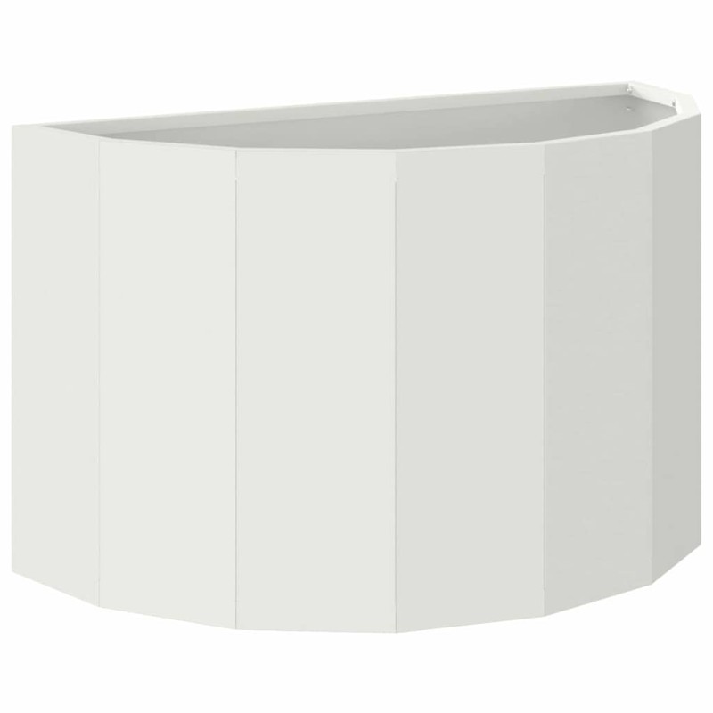vidaXL Γλάστρα Λευκό 60 x 30 x 35 εκ Ατσάλι