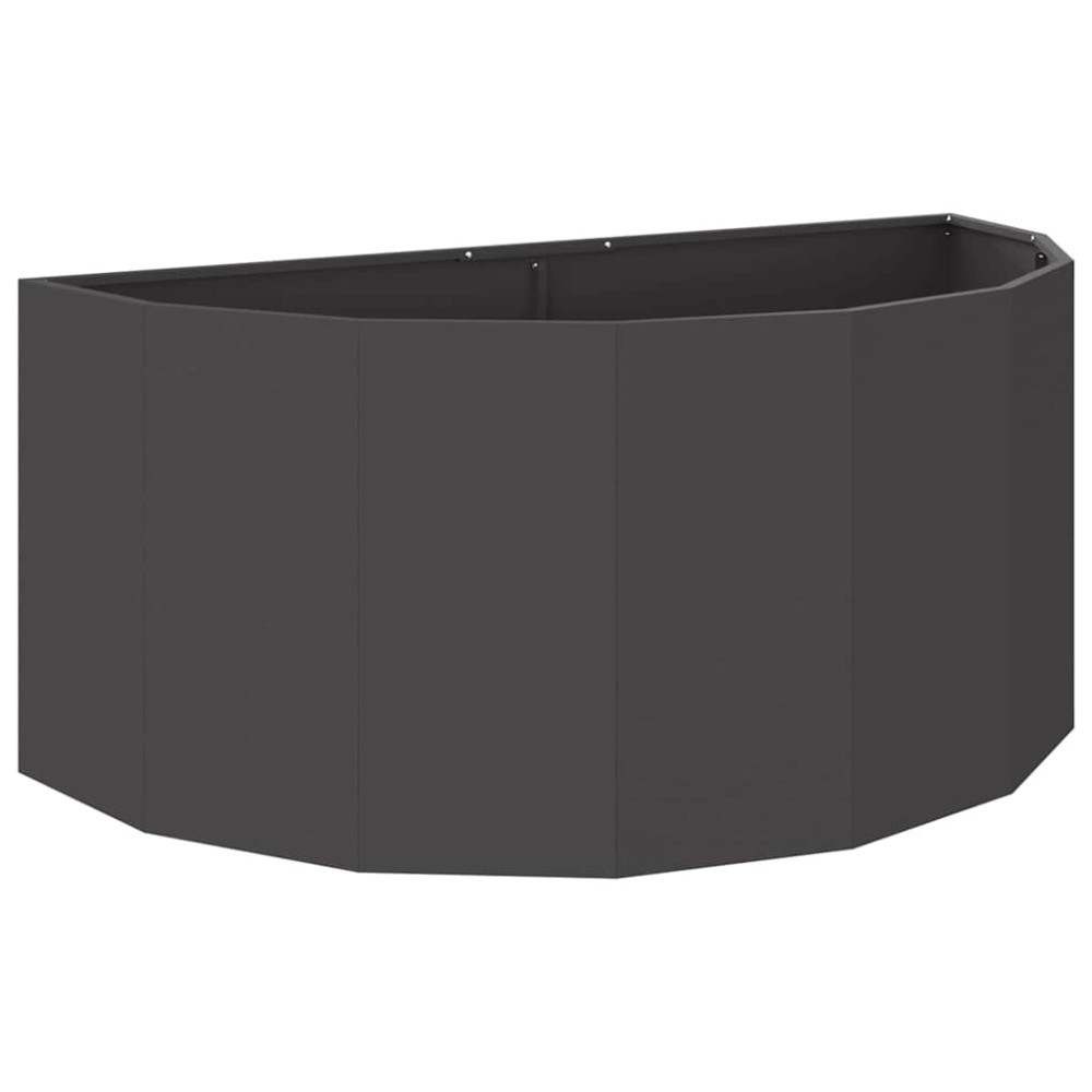 vidaXL Γλάστρα Μαύρο 120 x 60 x 50 εκ. Ατσάλι
