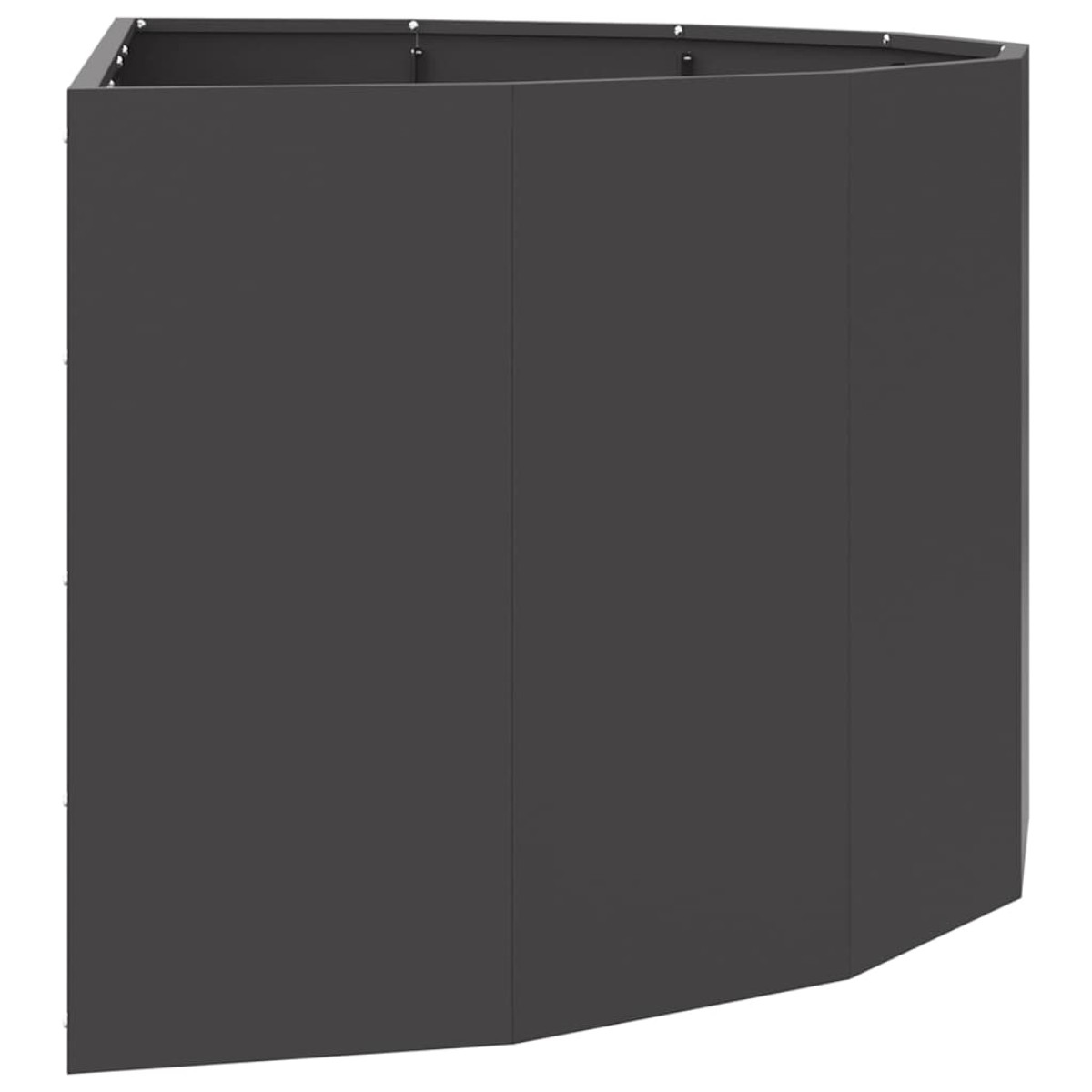 vidaXL Γλάστρα Μαύρο 120 x 60 x 50 εκ. Ατσάλι