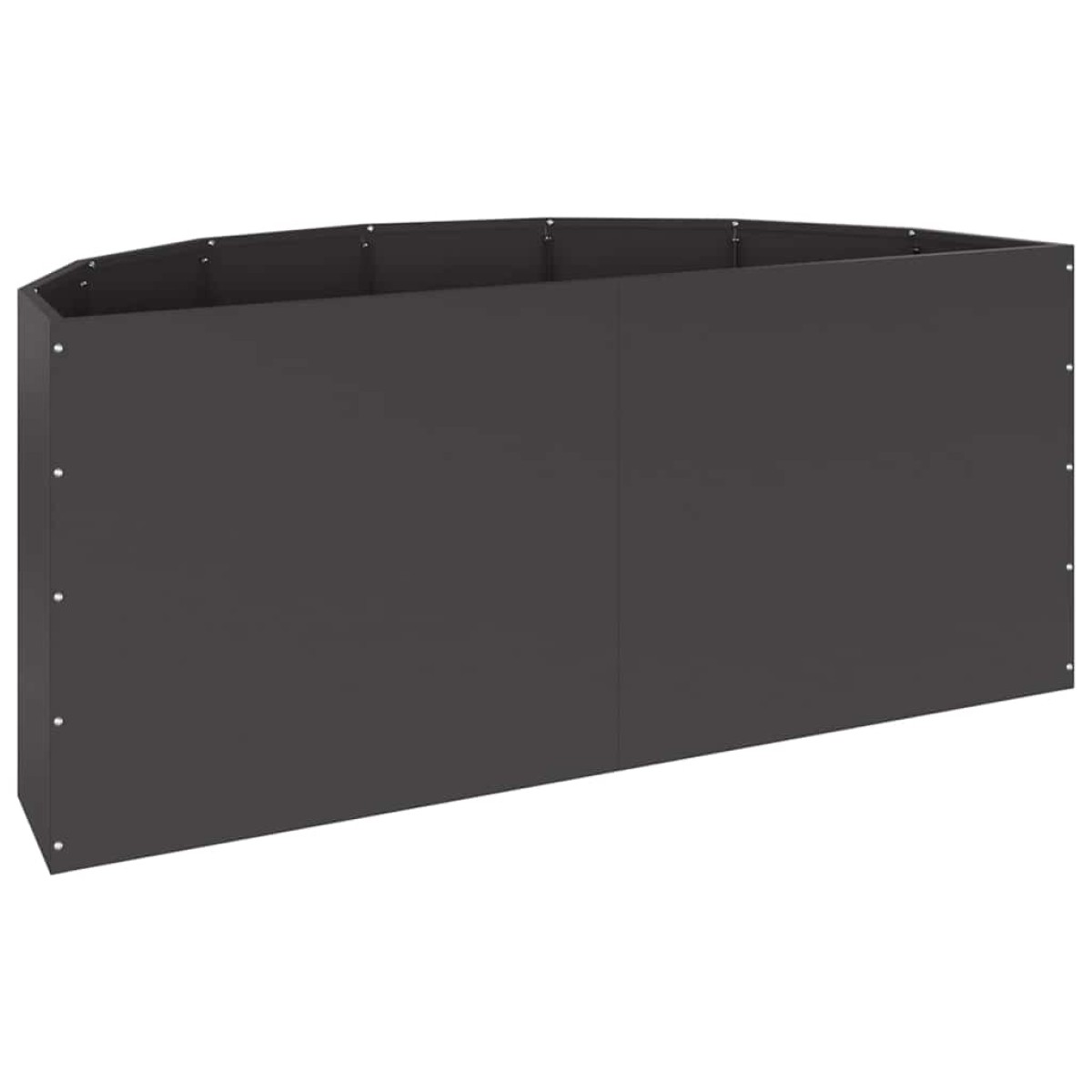 vidaXL Γλάστρα Μαύρο 120 x 60 x 50 εκ. Ατσάλι