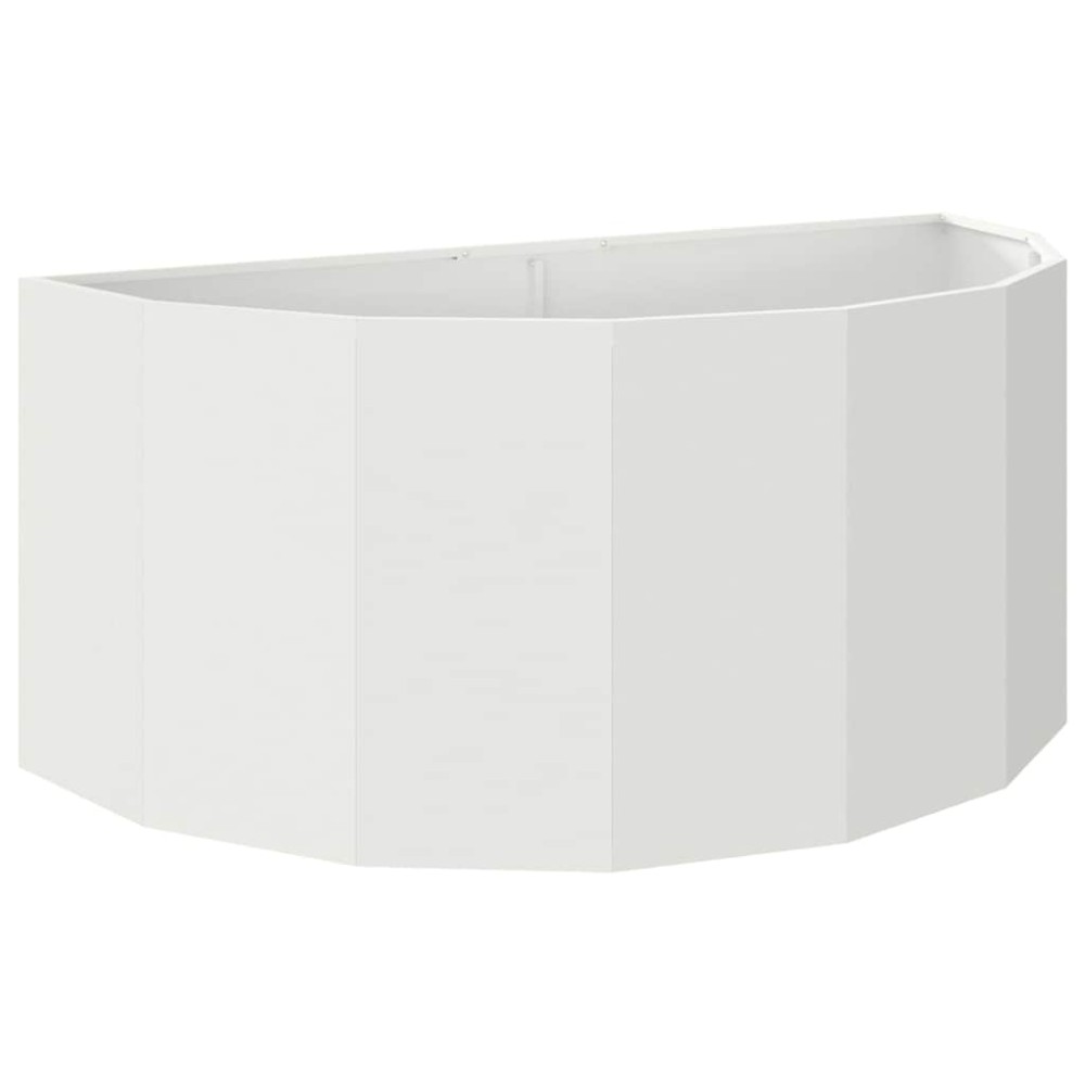 vidaXL Γλάστρα Λευκό 120 x 60 x 50 εκ. Ατσάλι