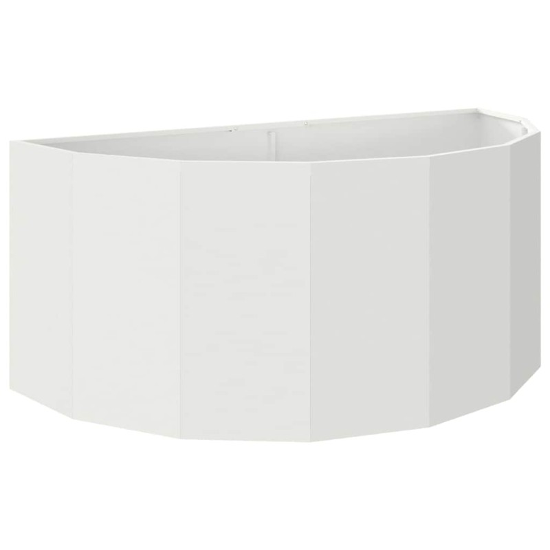 vidaXL Γλάστρα Λευκό 120 x 60 x 50 εκ. Ατσάλι