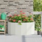 vidaXL Γλάστρα Λευκό 120 x 60 x 50 εκ. Ατσάλι