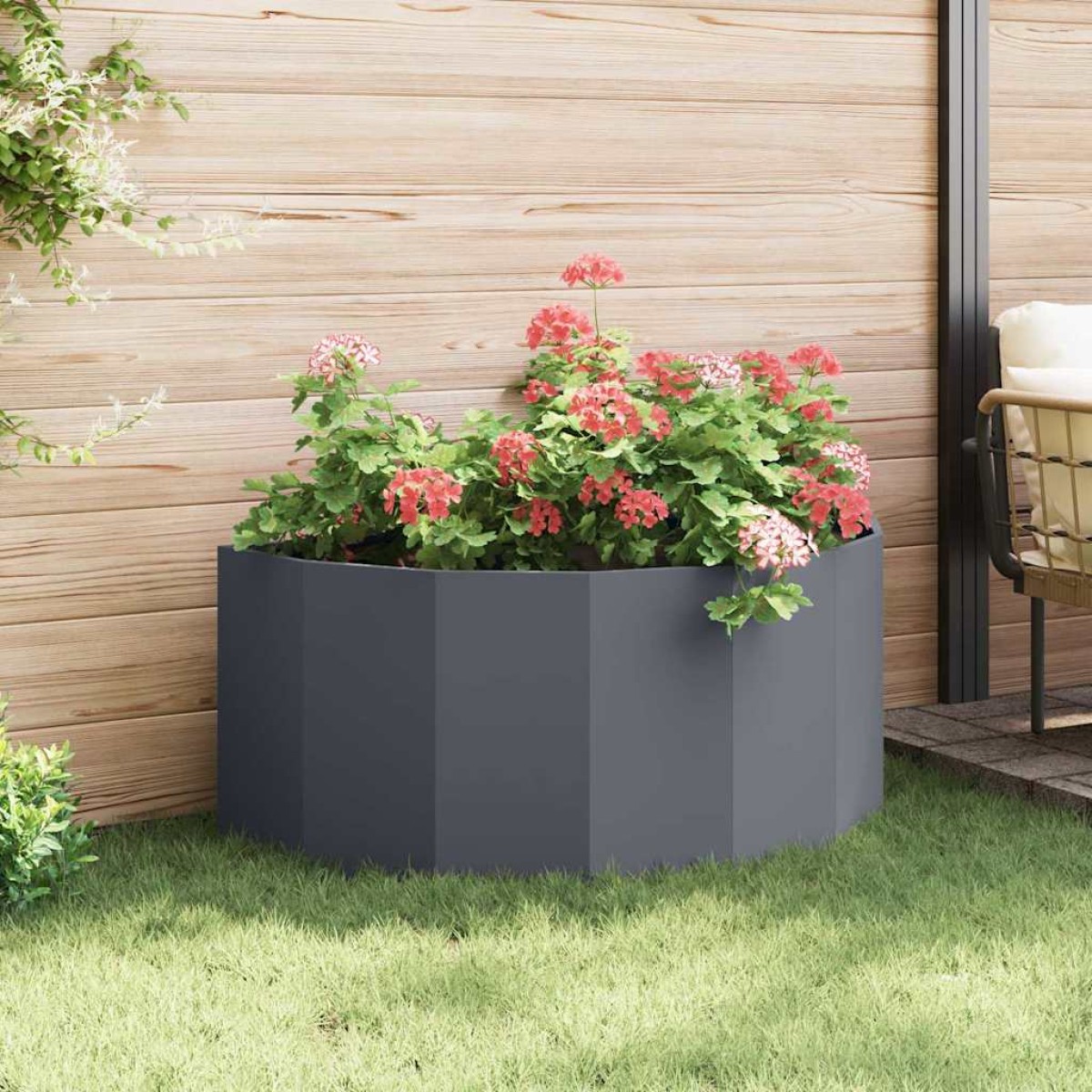 vidaXL Γλάστρα Ανθρακί 120 x 60 x 50 εκ. Ατσάλι