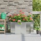 vidaXL Γλάστρα Ασημί 120 x 60 x 50 εκ. Επικαλυμμένος Χάλυβας