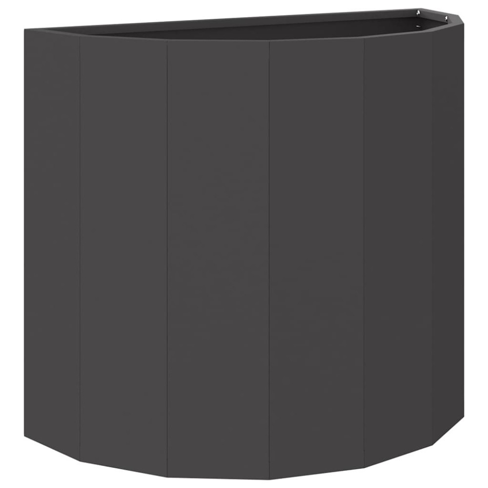 vidaXL Γλάστρα Μαύρο 60 x 30 x 50 εκ. Ατσάλι
