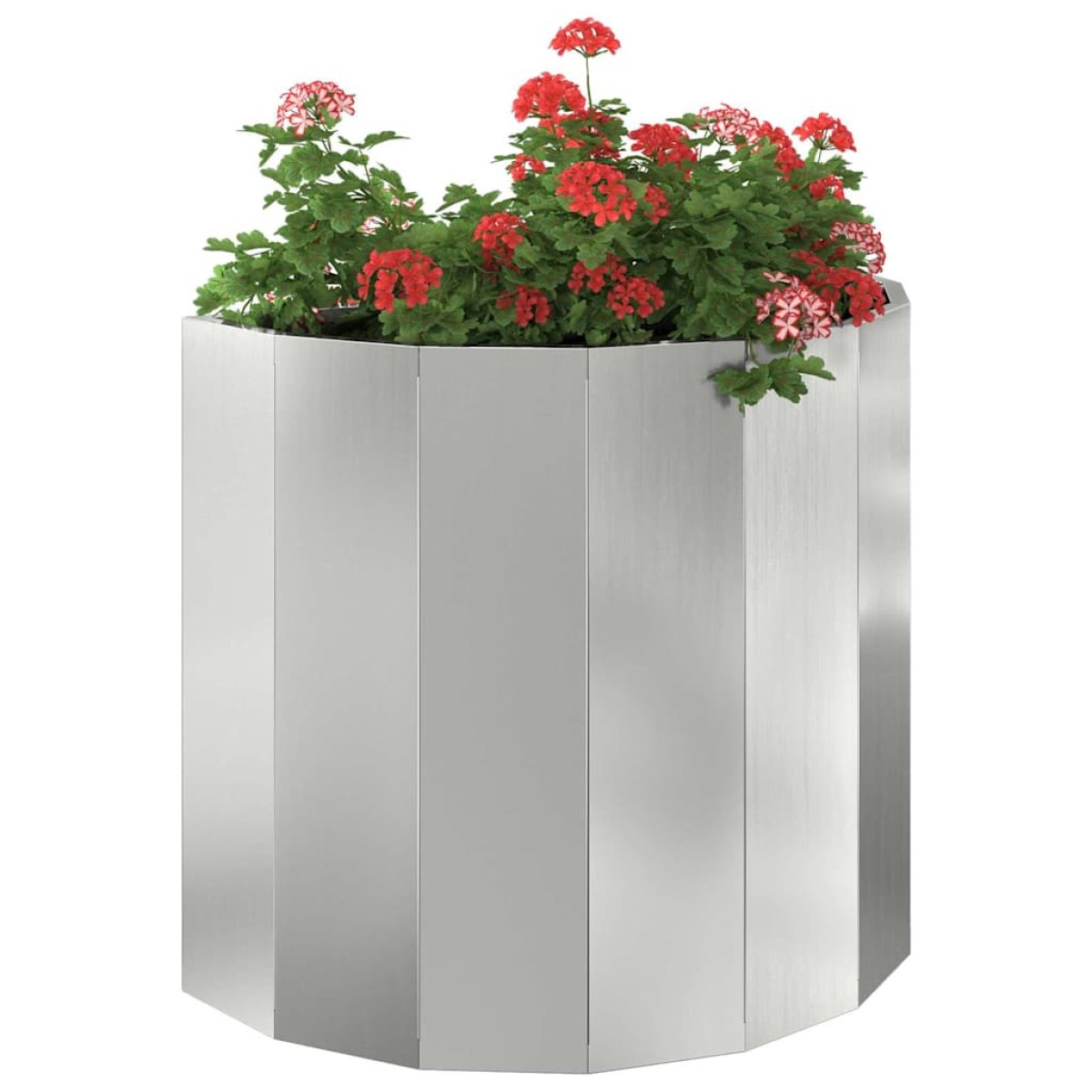 vidaXL Γλάστρα Ασημί 60 x 30 x 50 εκ. Επικαλυμμένος Χάλυβας