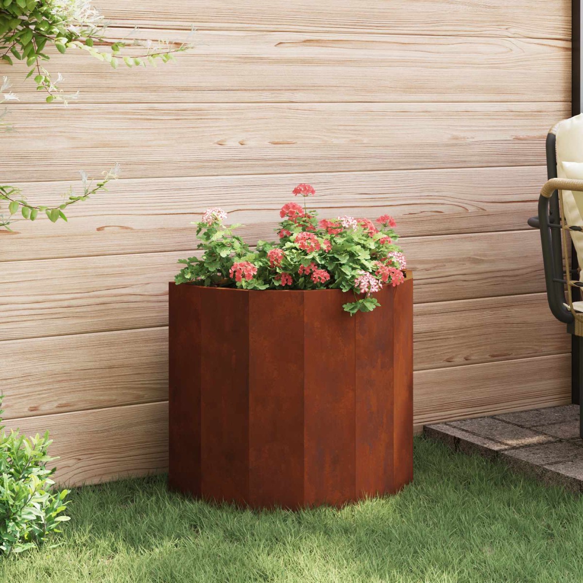 vidaXL Γλάστρα Σκ rusty 60 x 30 x 50 εκ. Ατσάλι Σκληρυθέν στον Αέρα