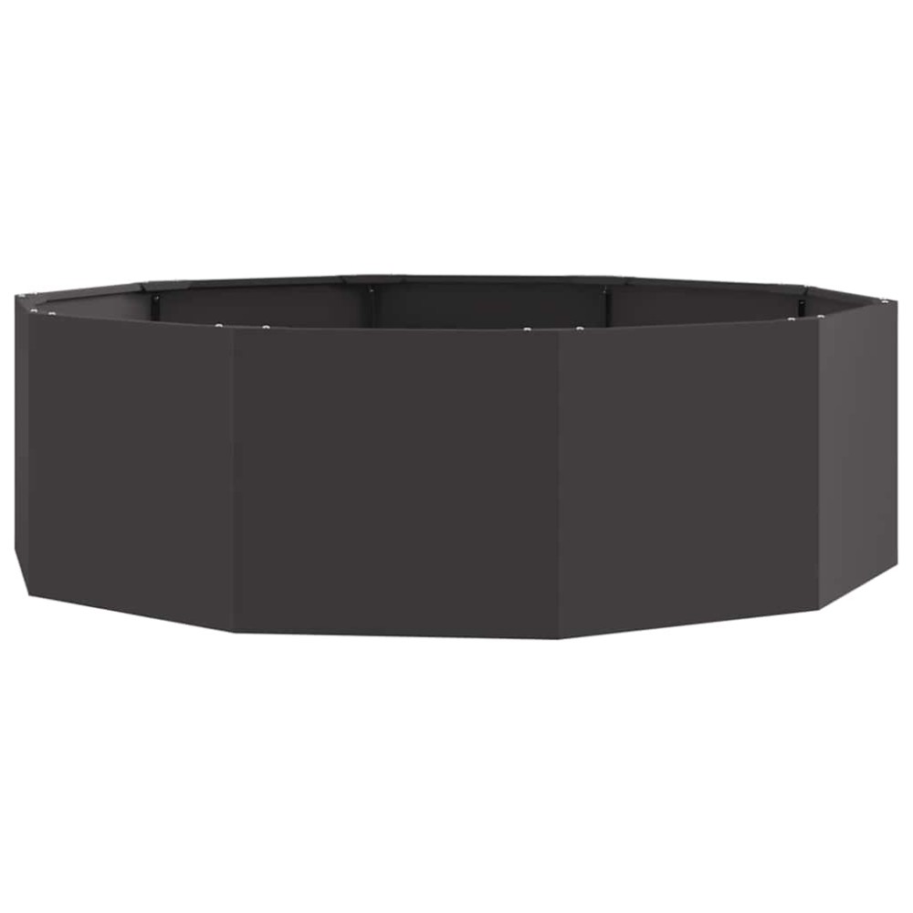 vidaXL Γλάστρα Μαύρο 120 x 120 x 35 εκ Ατσάλι