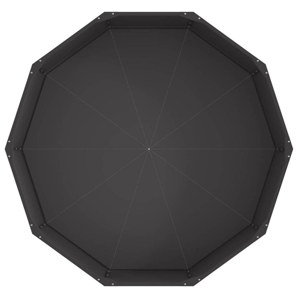 vidaXL Γλάστρα Μαύρο 120 x 120 x 35 εκ Ατσάλι