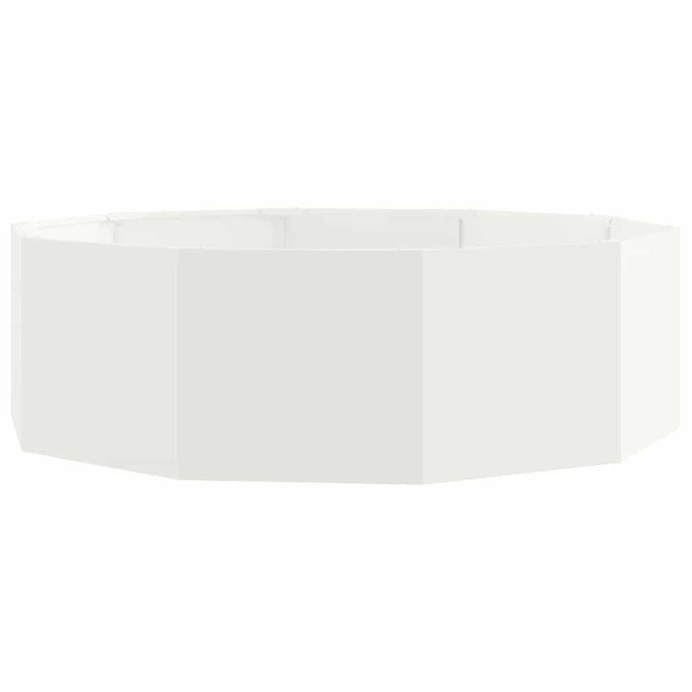 vidaXL Γλάστρα Λευκό 120 x 120 x 35 εκ Ατσάλι