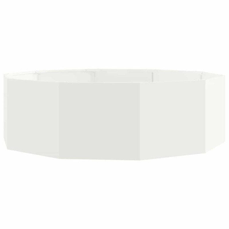 vidaXL Γλάστρα Λευκό 120 x 120 x 35 εκ Ατσάλι